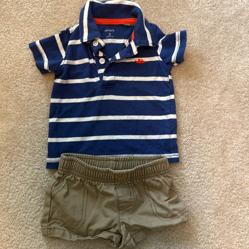 3 month boys summer outfit